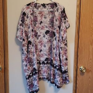 Lightweight tee "cardigan"